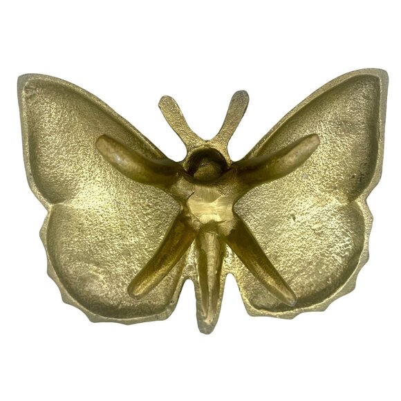 Gold Tone Metal Large Butterfly Figurine Home Decor Brass Tone 7"Wx5.5"Dx2.25"H - Picture 8 of 8